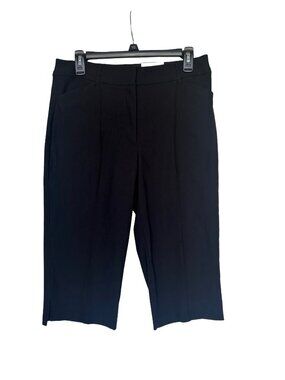 Nine West High Rise Black Skimmer Capri Sz 10 New